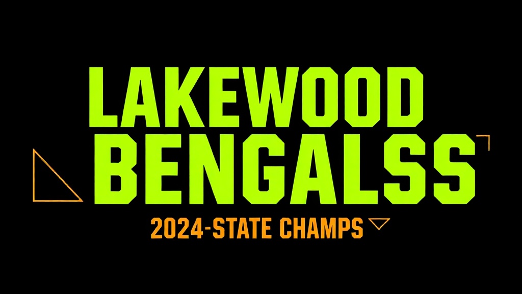 Lakewood Bengals State Champs Team Poster 2024