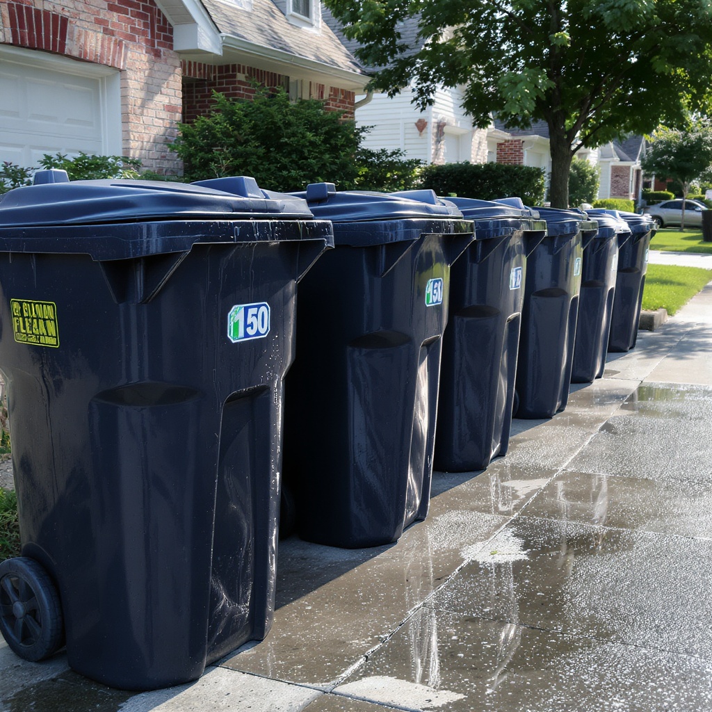 Trash bin cleaning service