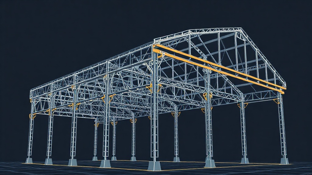 24m × 60m portal frame warehouse — IPE 500 columns, IPE 450 rafters, S355 J2