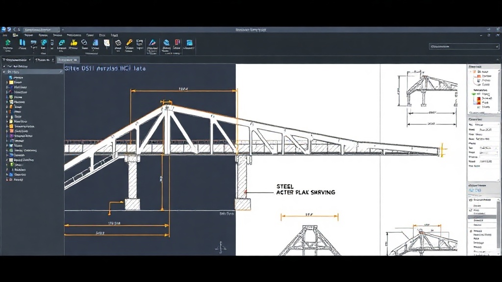 DSTV NC1 shop drawing for bridge member