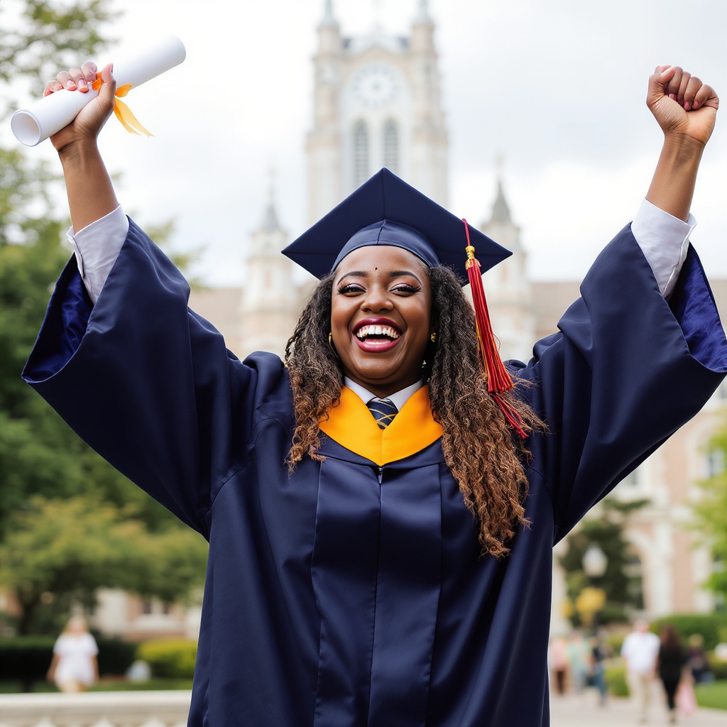 Graduate with diploma
