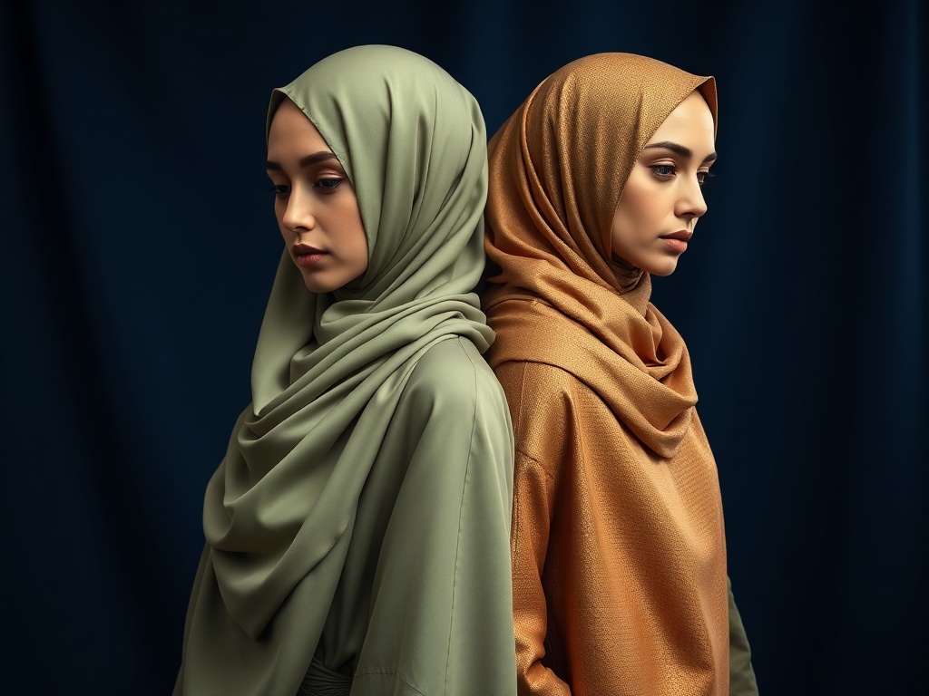 Al-Sharq Tunic Set — sage green with gold