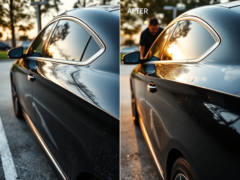 Exterior detailing before and after