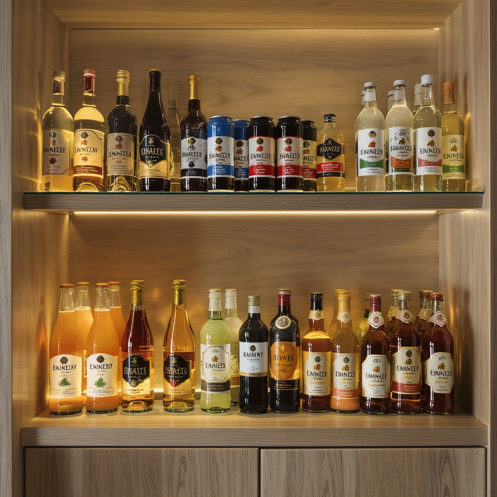 Premium beverage display — curated selection