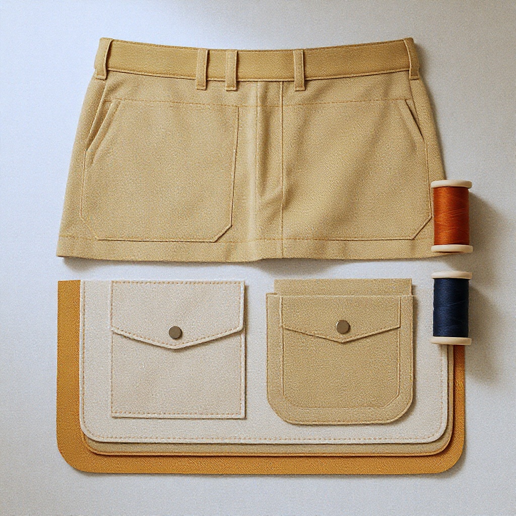 PocketCraft custom pocket components — precision-cut fabric, bound welts, and finished pocket panels