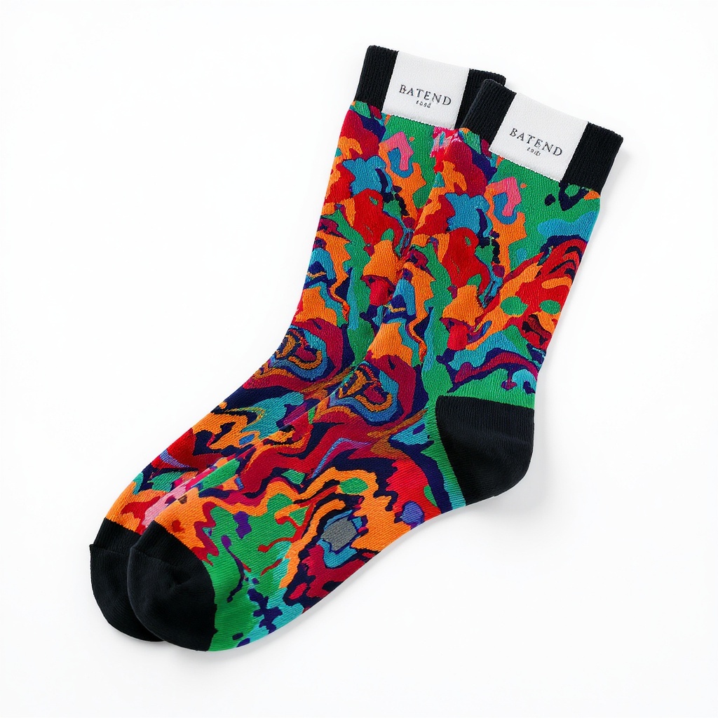 Artist-designed socks with vibrant psychedelic colors — original paintings on socks from Pair the Planet