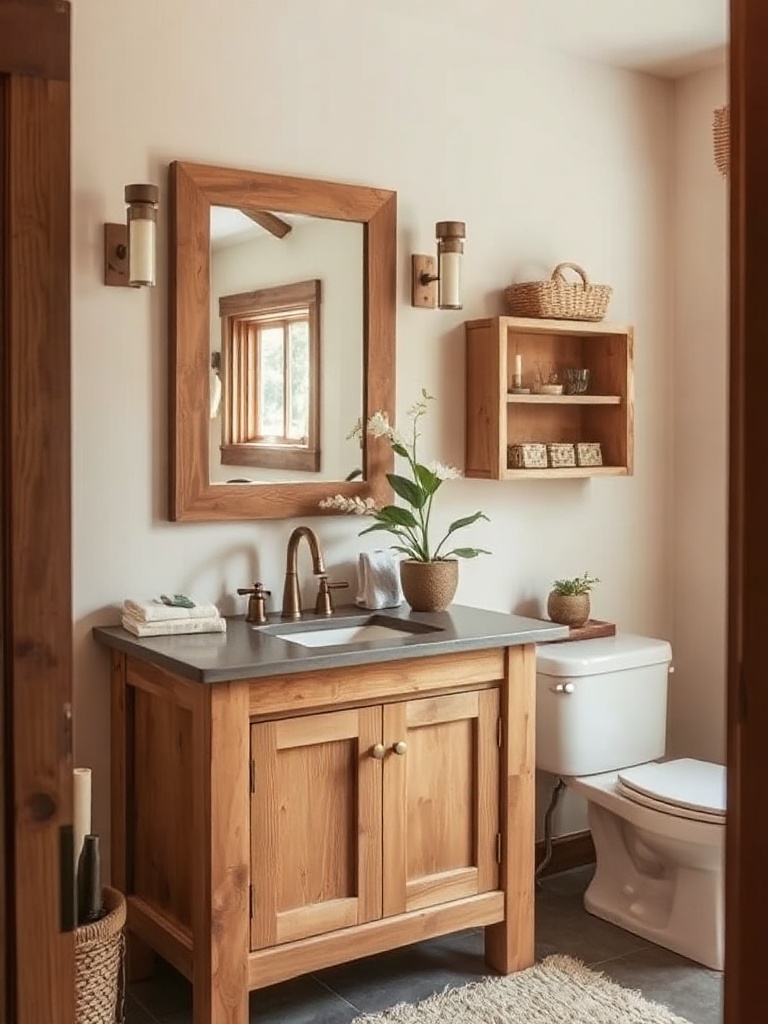 Custom bathroom vanity and storage Mississippi craftsman