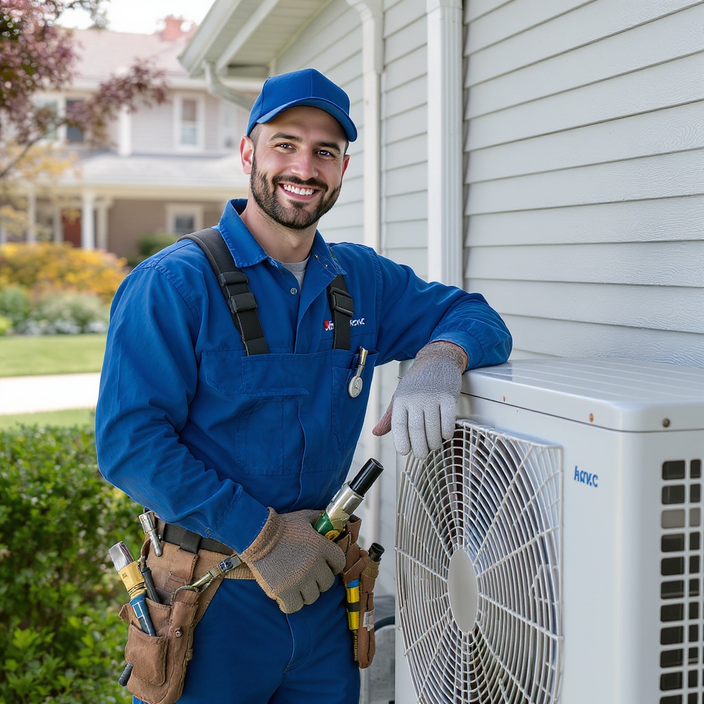 ProActive HVAC technician servicing residential unit