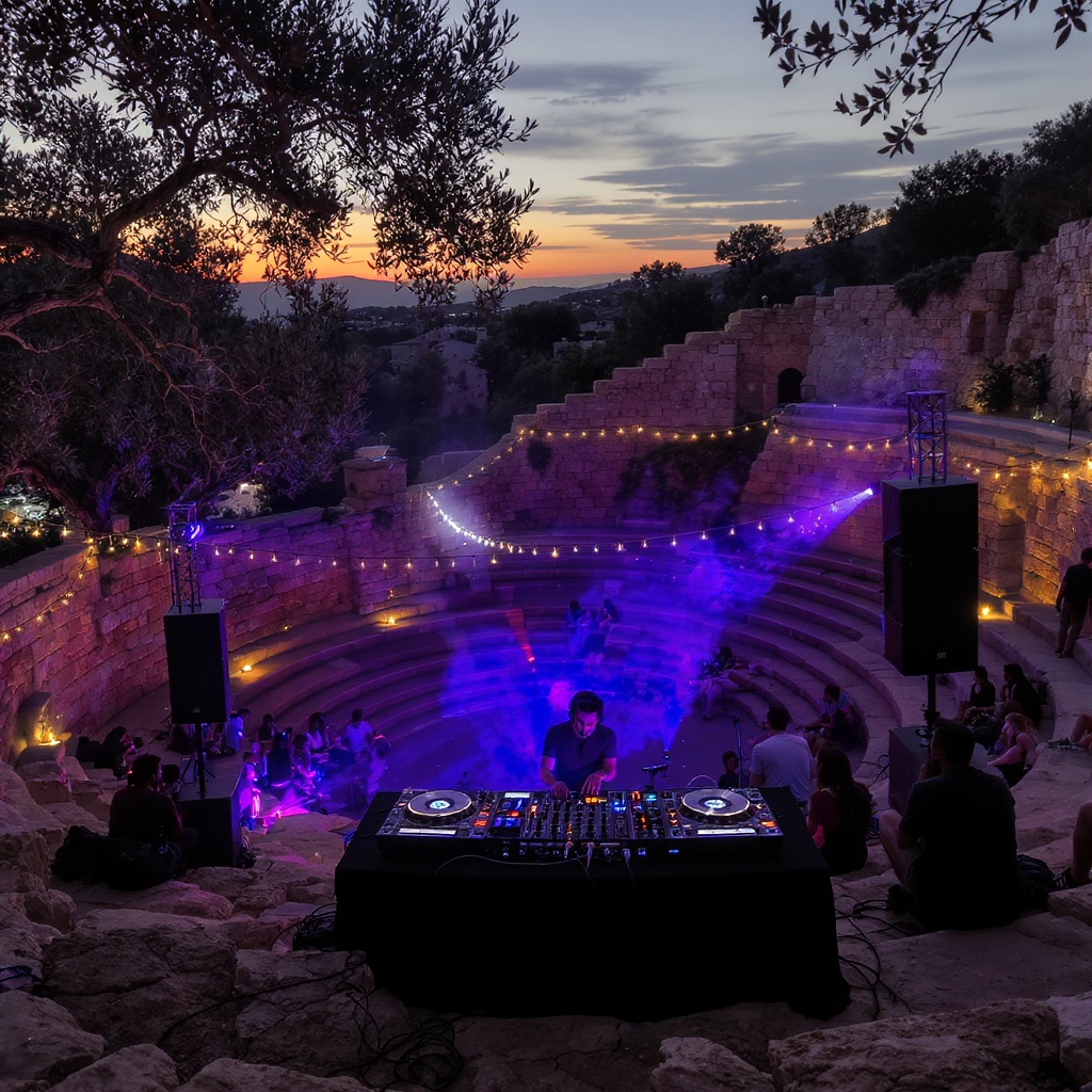 DJ en résidence dans un site patrimonial méditerranéen