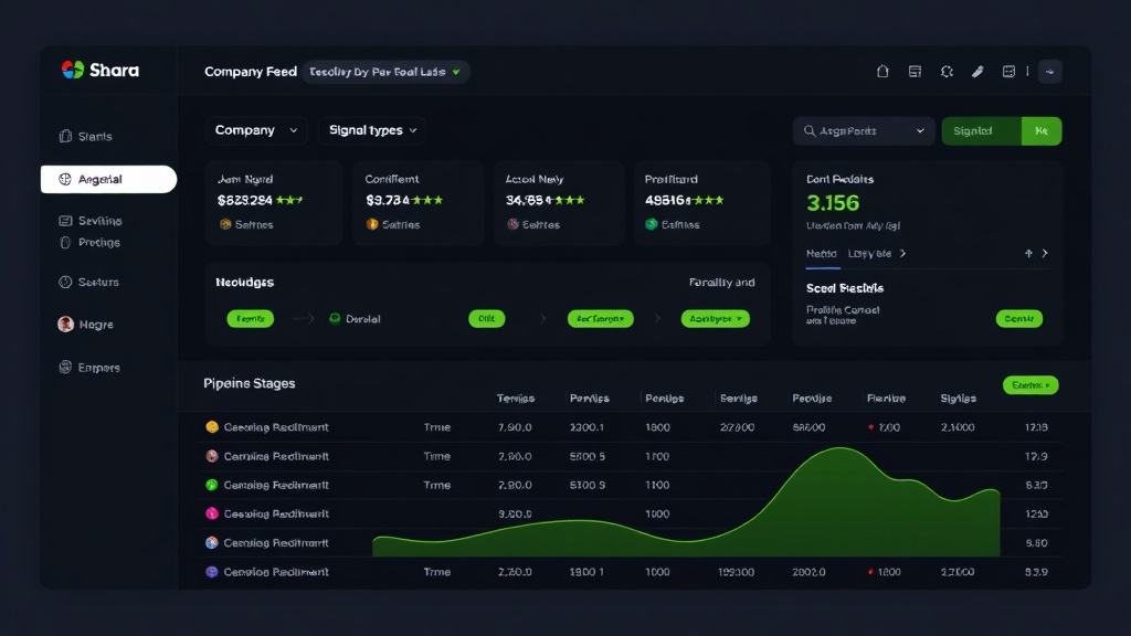 Intellispect pipeline dashboard — live signal feed and pipeline stages