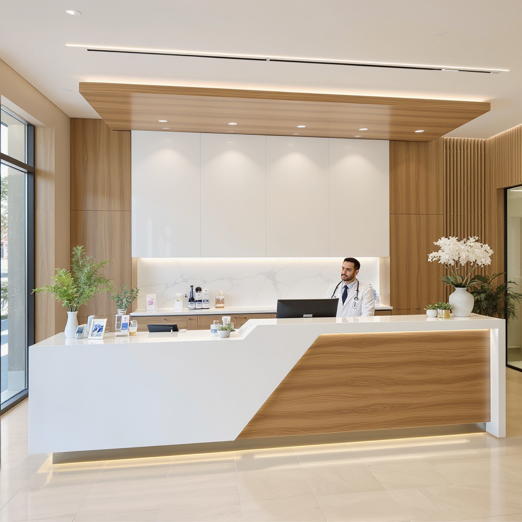 Modern premium veterinary clinic exam room interior — multi-hospital veterinary group and GPSO marketing