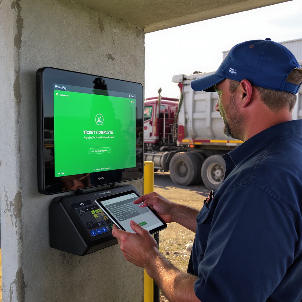 Scale house operator with WeighPay