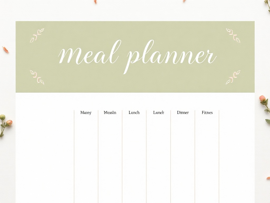 Meal planner and fitness guide pages