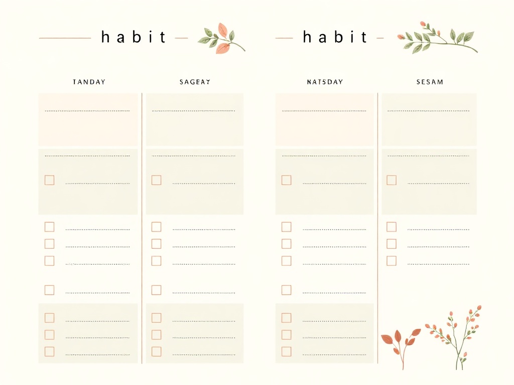 Habit tracker inside the Glow-Up Starter Kit