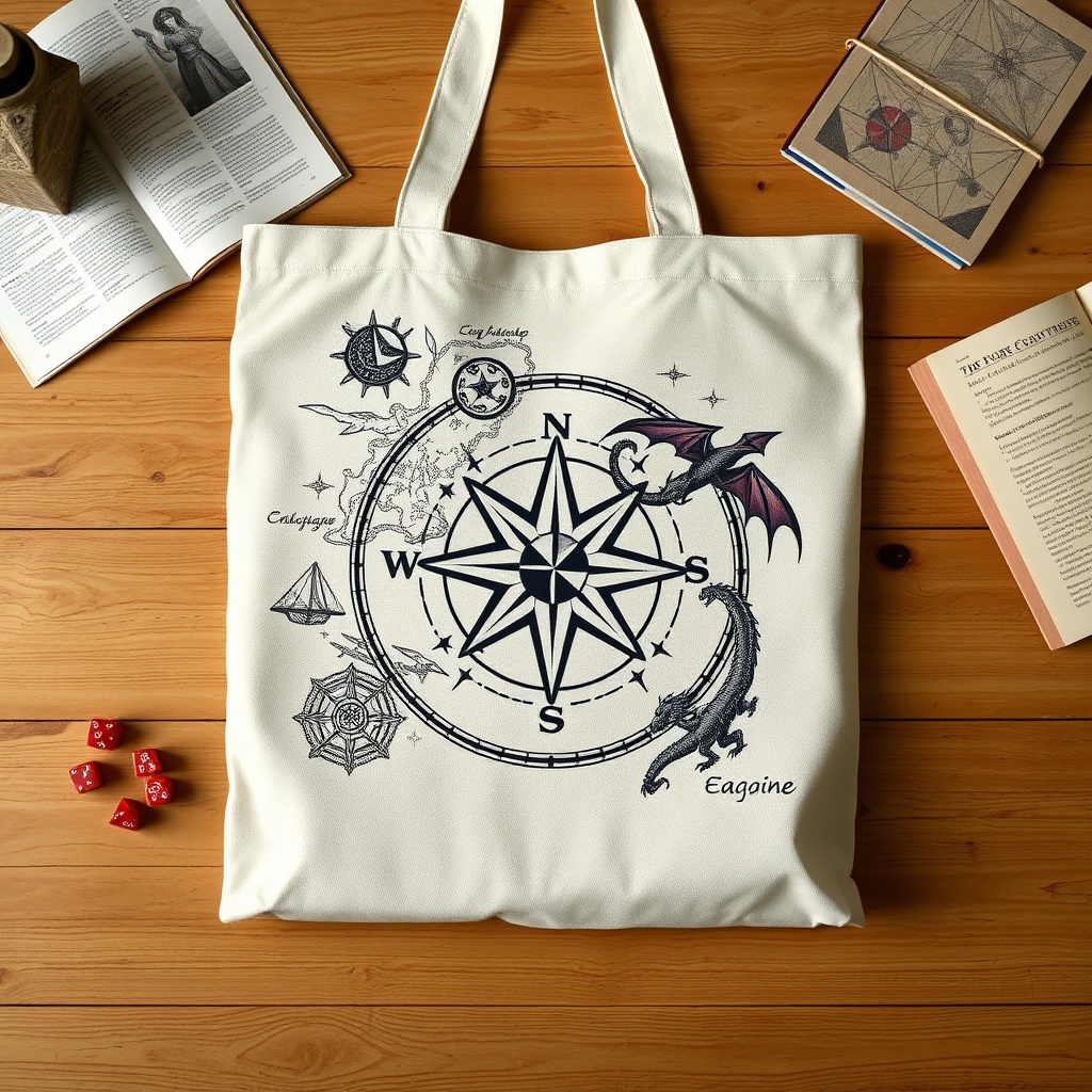 Quest Log Tote Bag — Natural Canvas