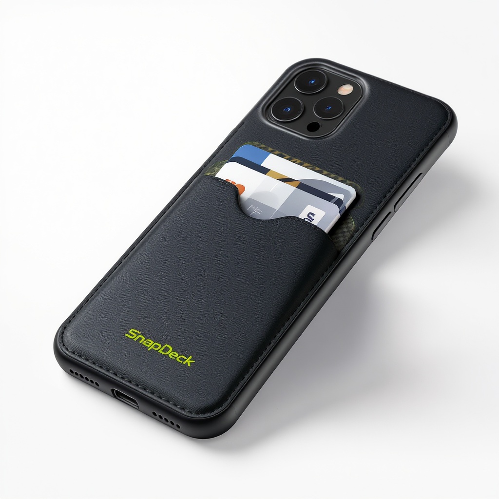 SnapWallet — Magnetic Card Holder + Kickstand