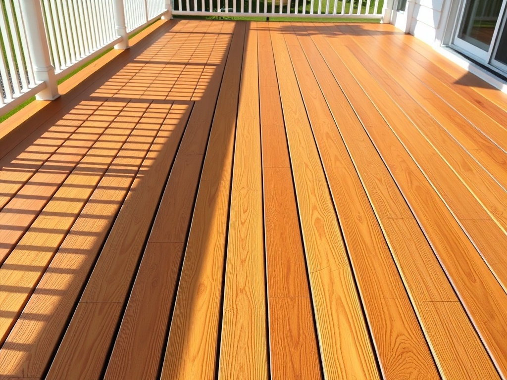 Wood deck surface before and after cleaning. — after cleaning
