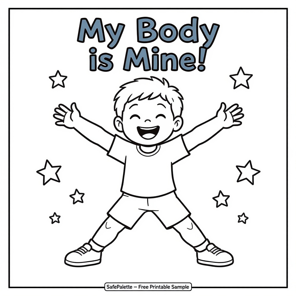 My Body is Mine! — free coloring page from SafePalette