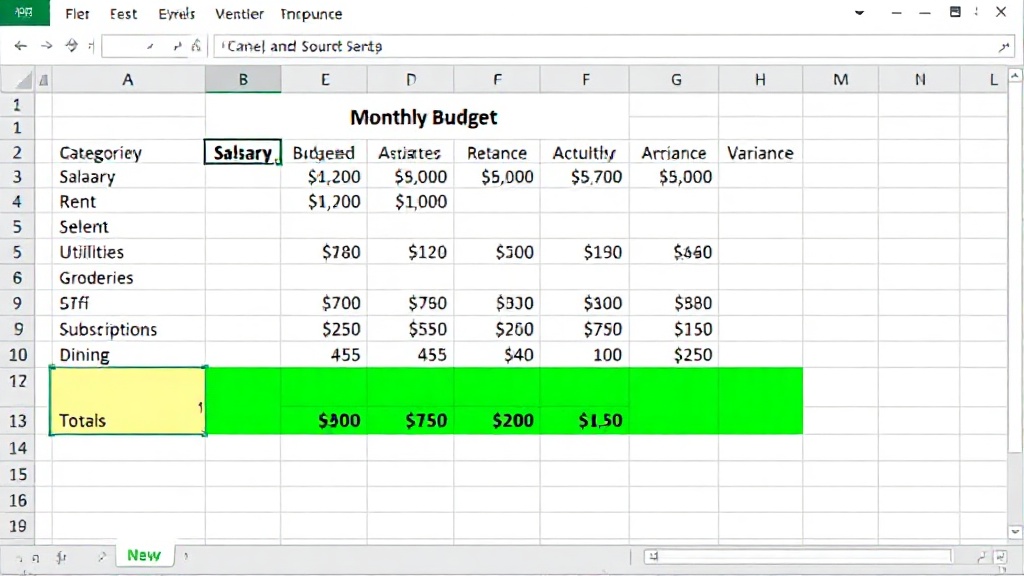 Monthly Budget + Net Worth preview