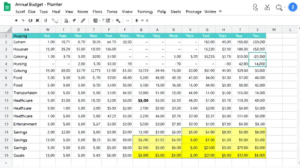 Annual Budget Planner preview