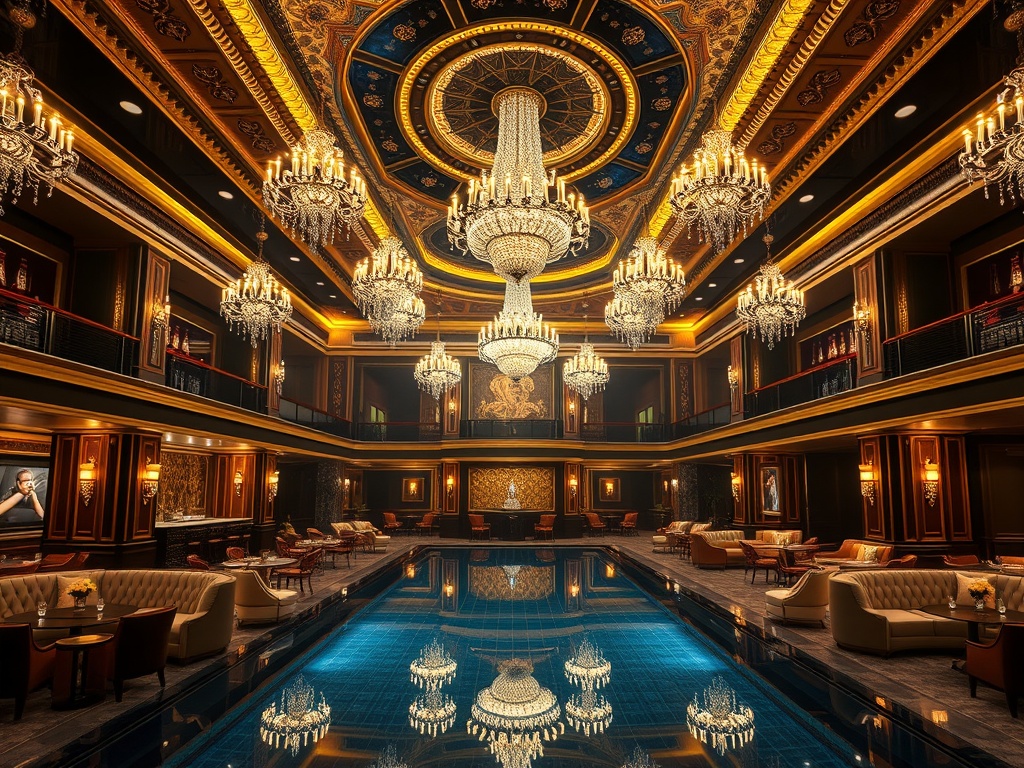 XS Nightclub gold-accented main room