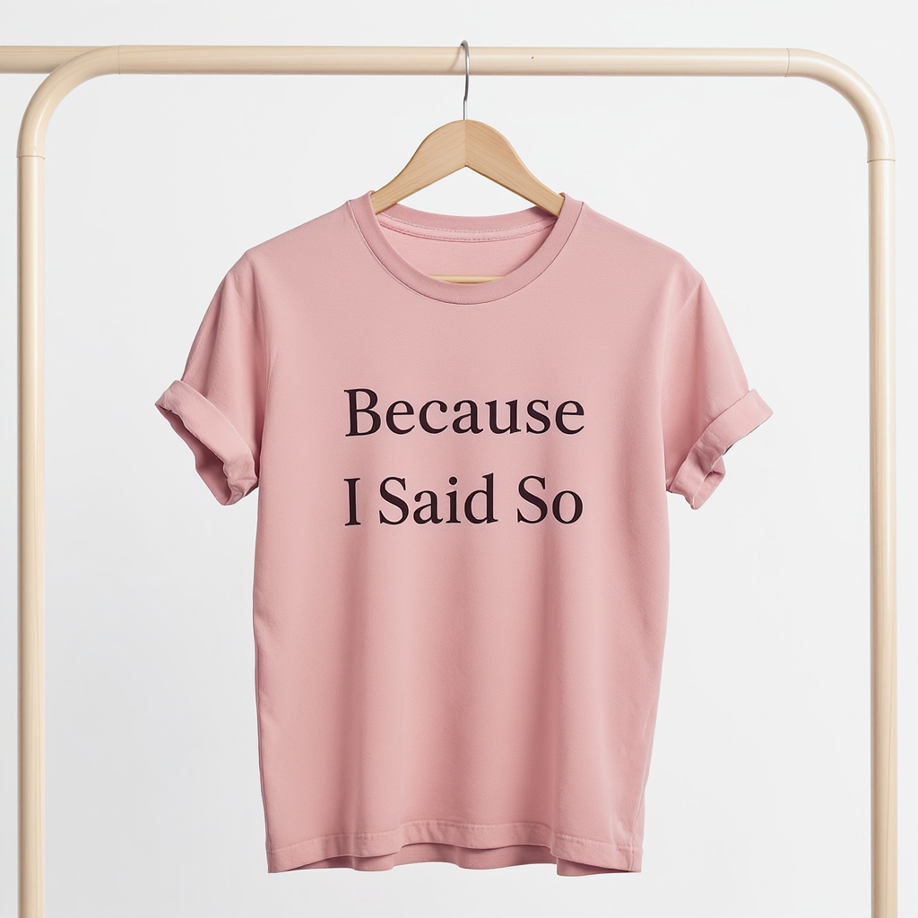 Because I Said So — Dusty Rose tee apparel design