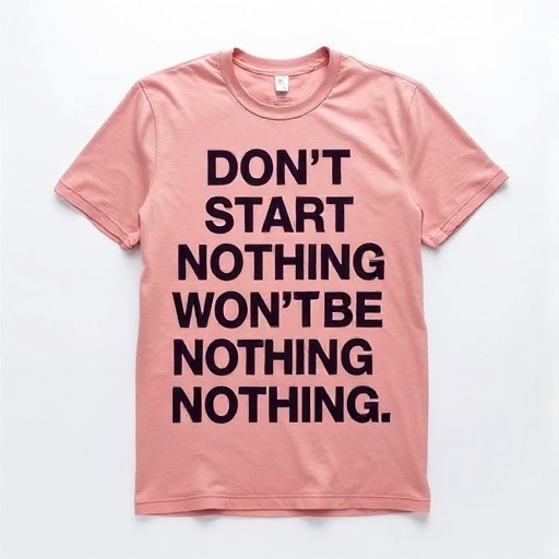 Don't Start Nothing Won't Be Nothing — Dusty Rose tee apparel design