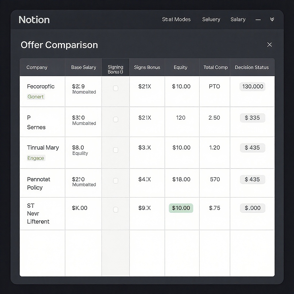 Offer Comparison View