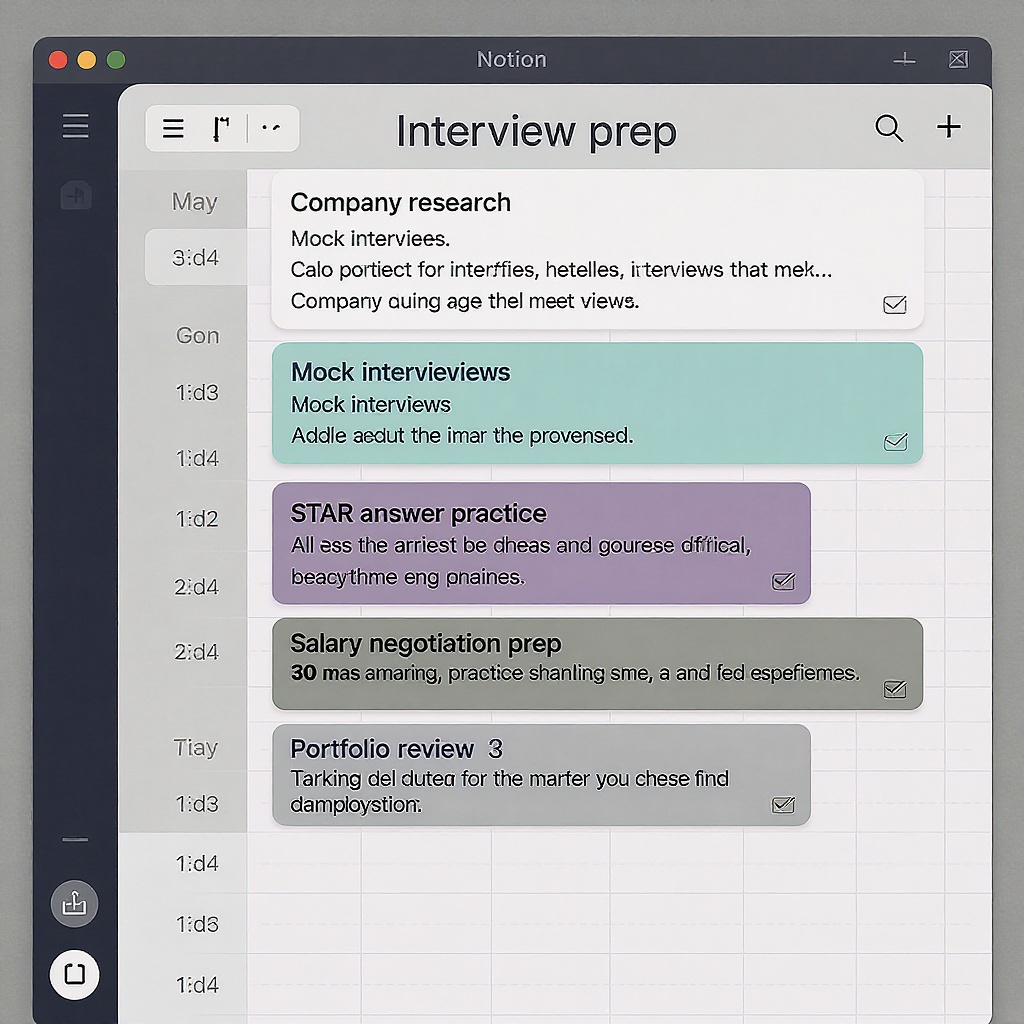 Interview Prep Calendar