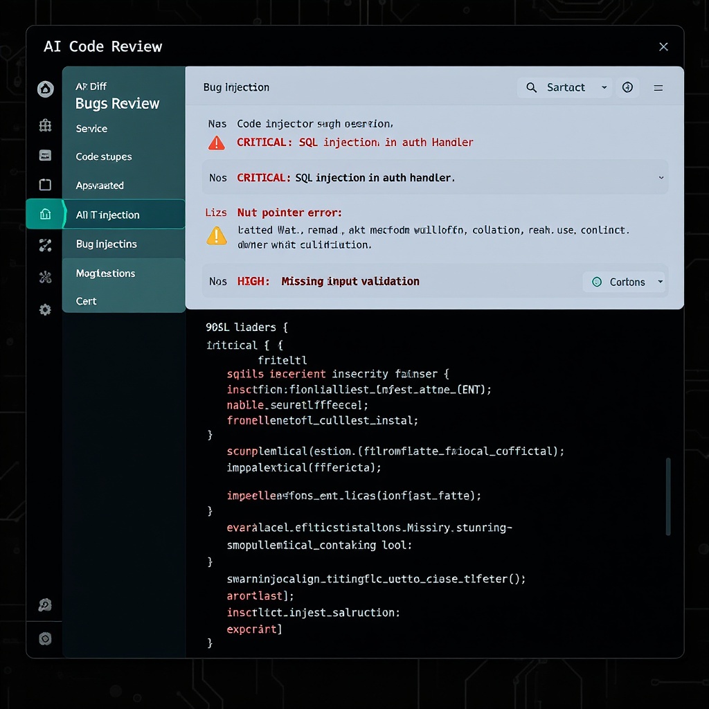 PullLight AI code review dashboard showing bug findings