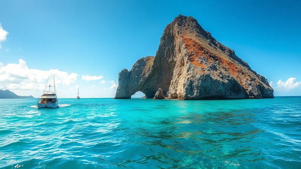 Pain de Sucre vu depuis la mer aux Saintes Guadeloupe