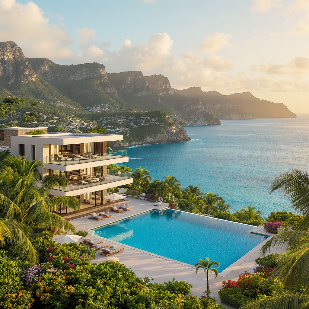 Villa avec piscine privée et vue mer Caraïbes en Guadeloupe