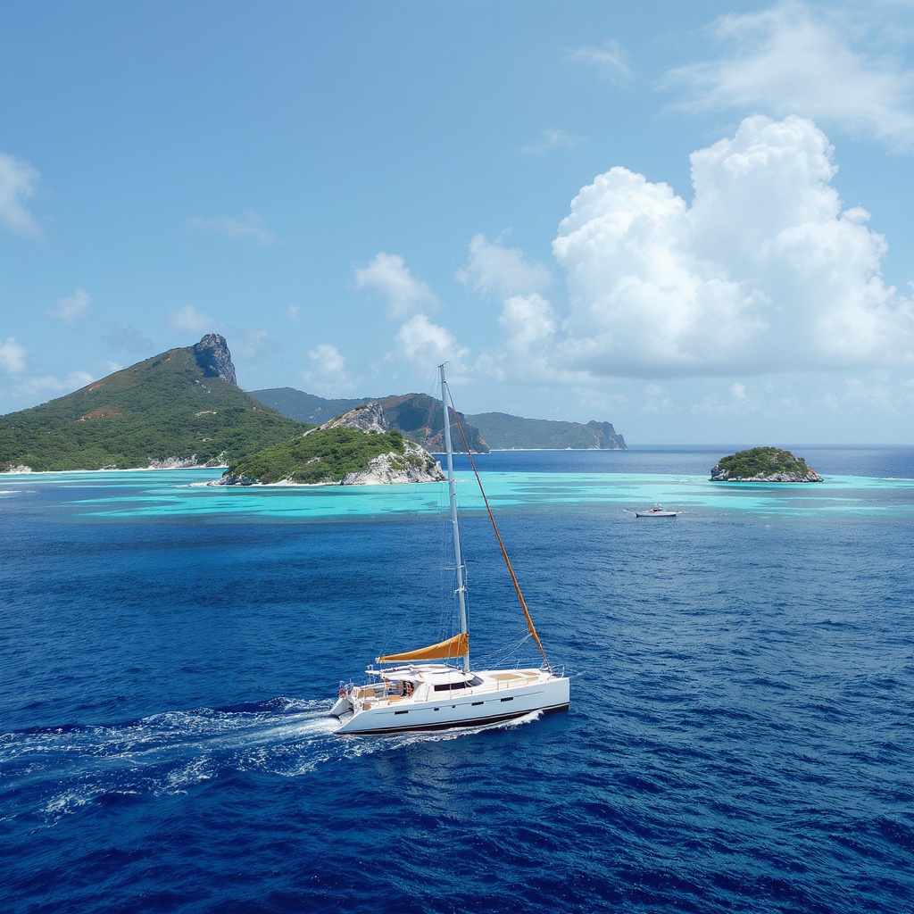 Catamaran vers Petite Terre en Guadeloupe