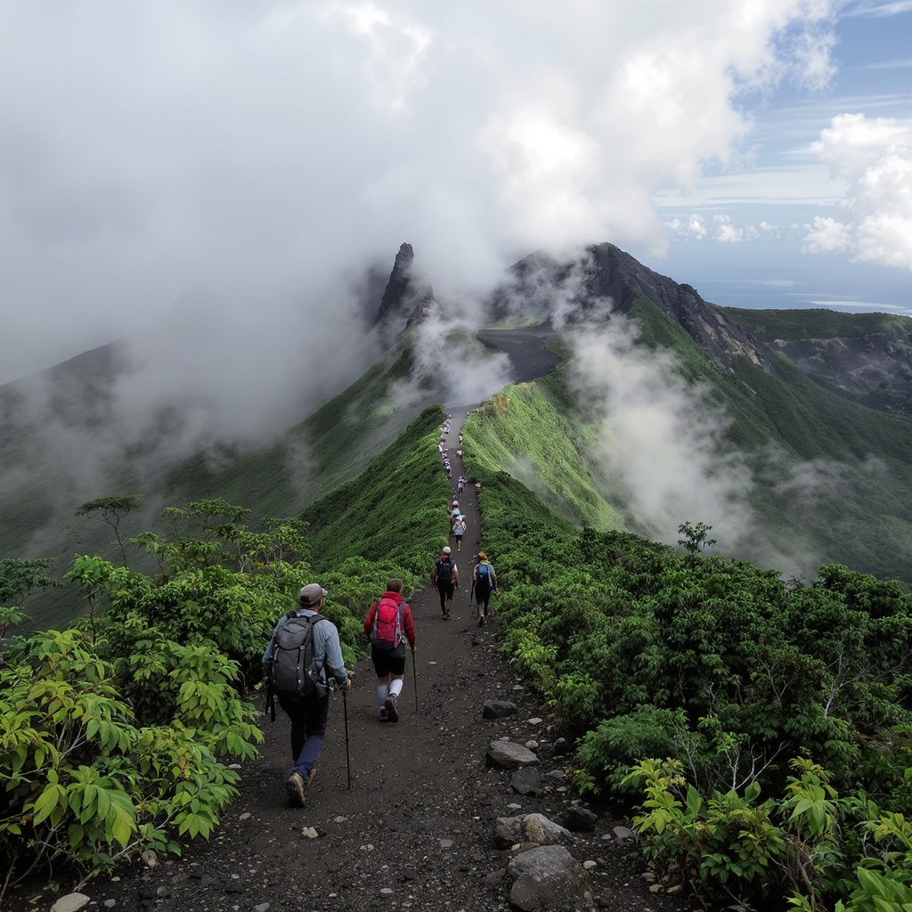 Randonnée sur le volcan Soufrière en Guadeloupe