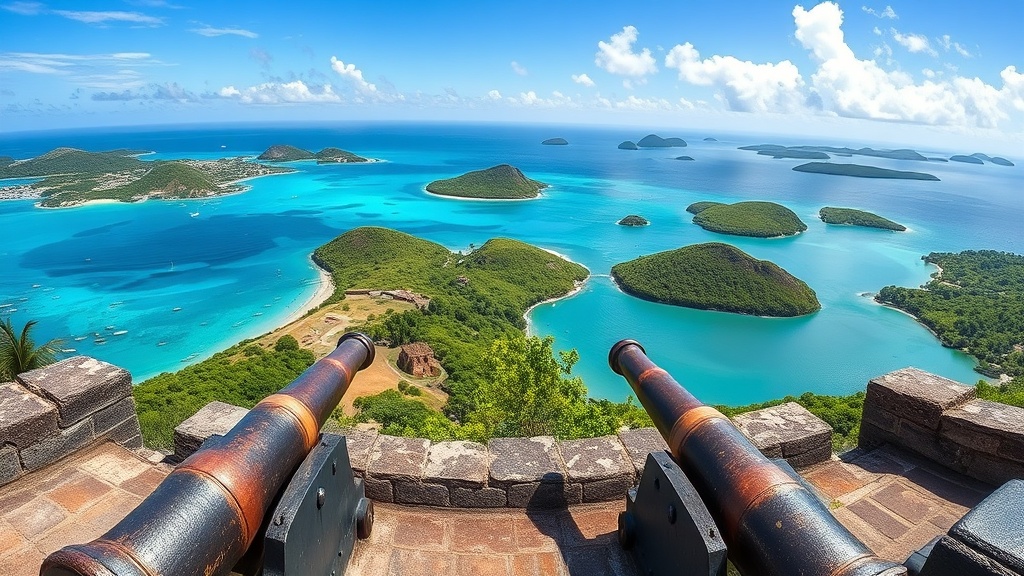 Fort Napoléon panorama sur l'archipel des Saintes Guadeloupe