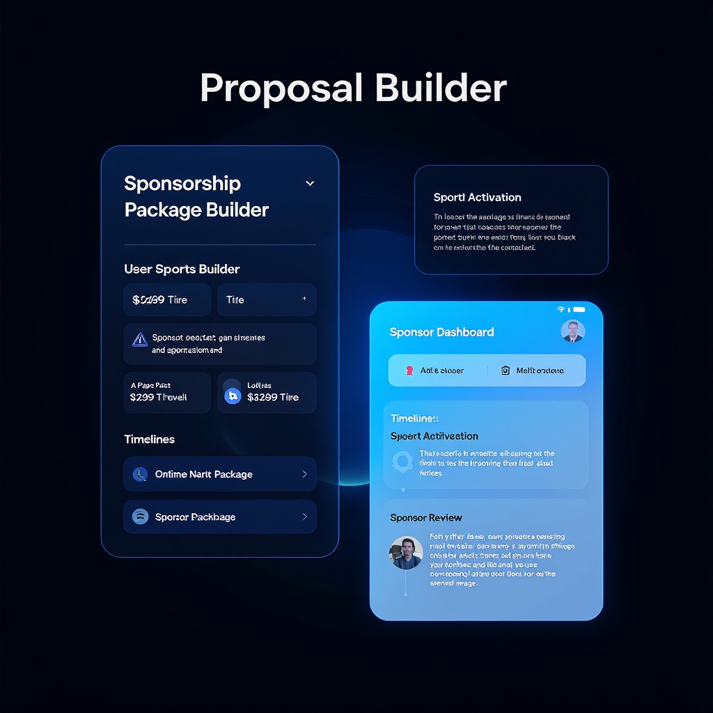 Sponsorship management software proposal builder