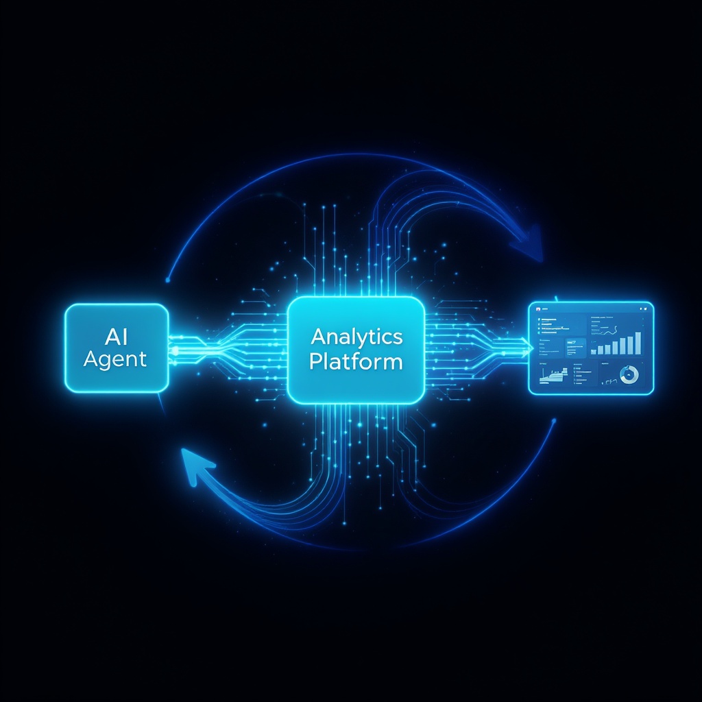 AI agent and analytics system — closed feedback loop