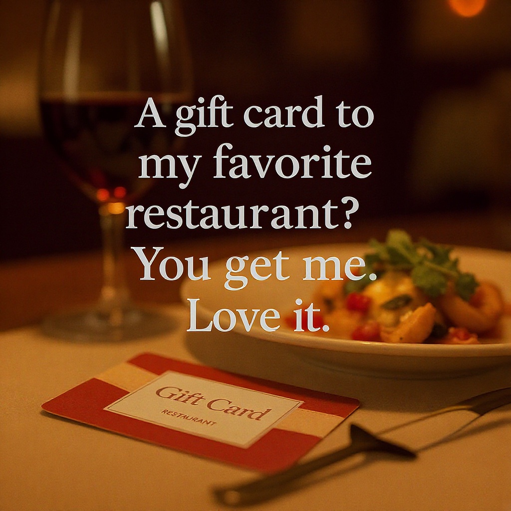 Restaurant gift card