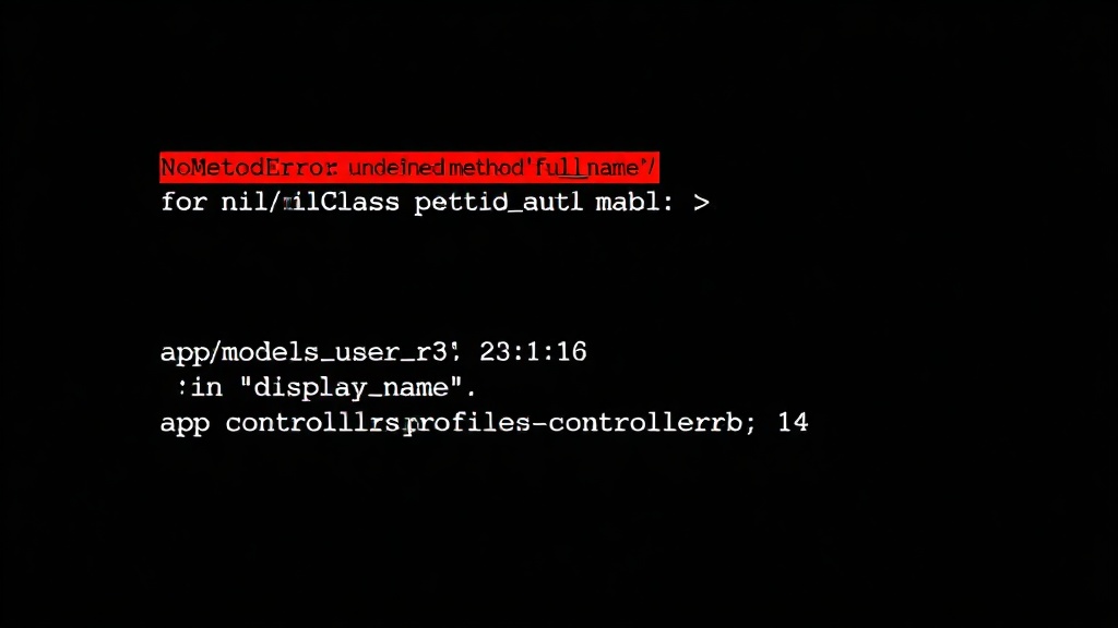 Sentry error page showing NoMethodError on User#full_name