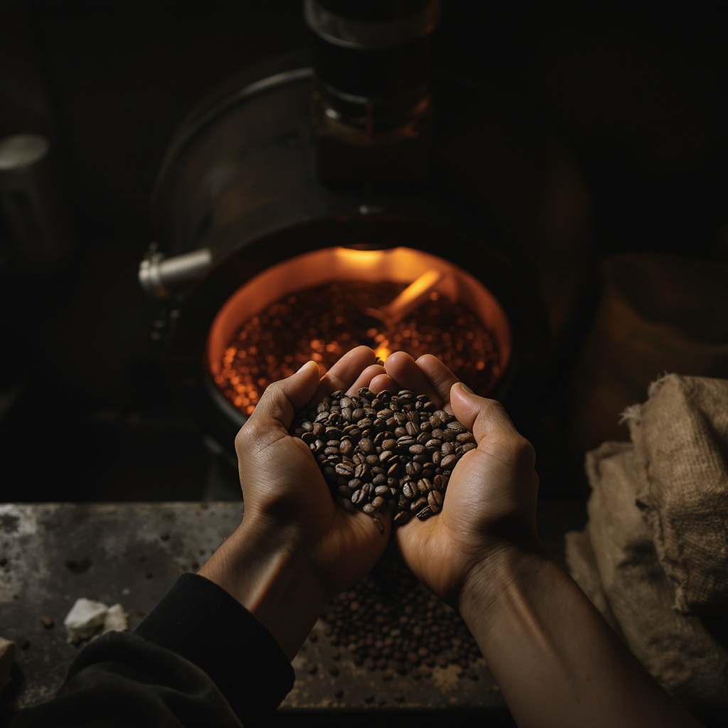 Foxhole Coffee — roasting process