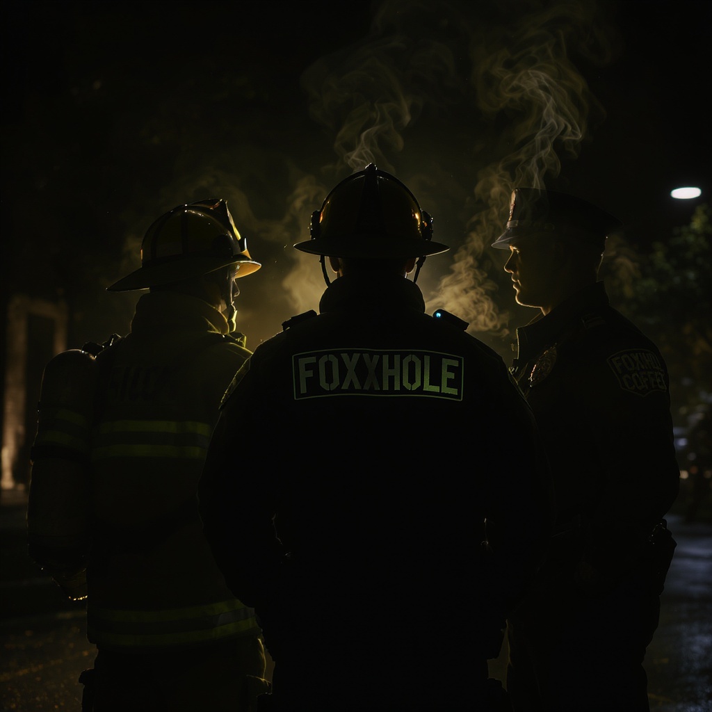 Hometown Heroes — first responders standing shoulder to shoulder