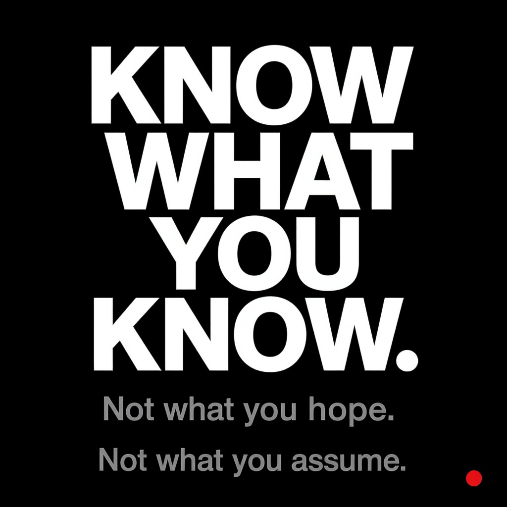 Know what you know.
