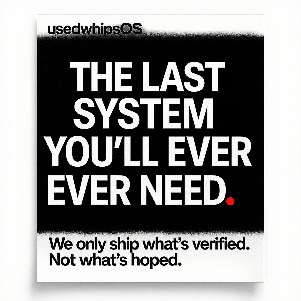 The last system you'll ever need.