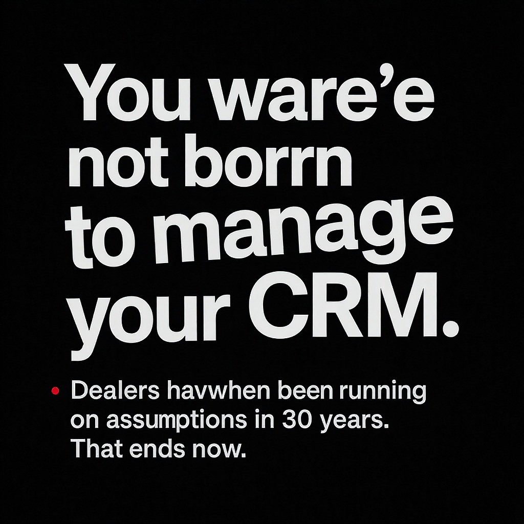 You were not born to manage your CRM.