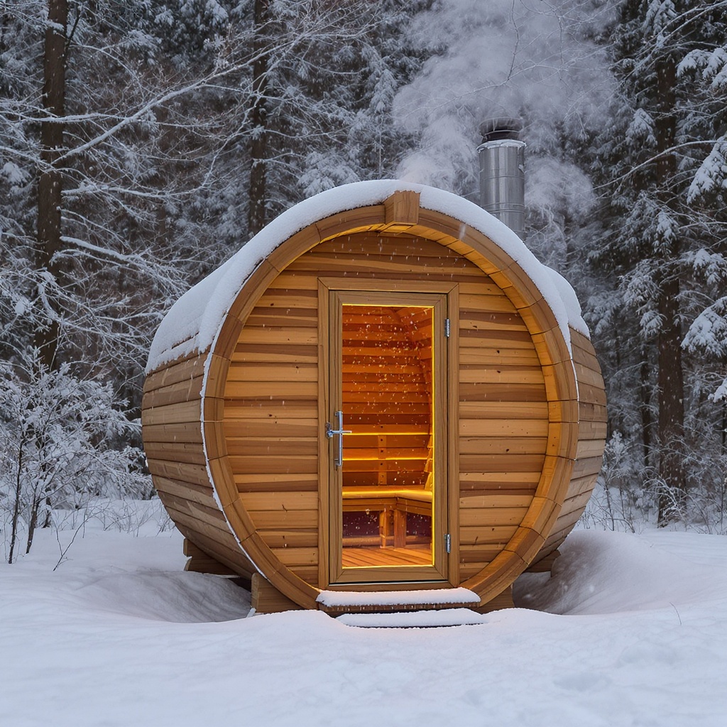 Nordic Cedar Barrel Sauna