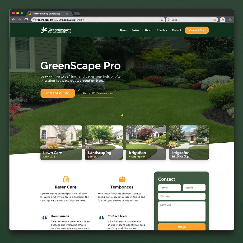 GreenScape Pro landscaping website