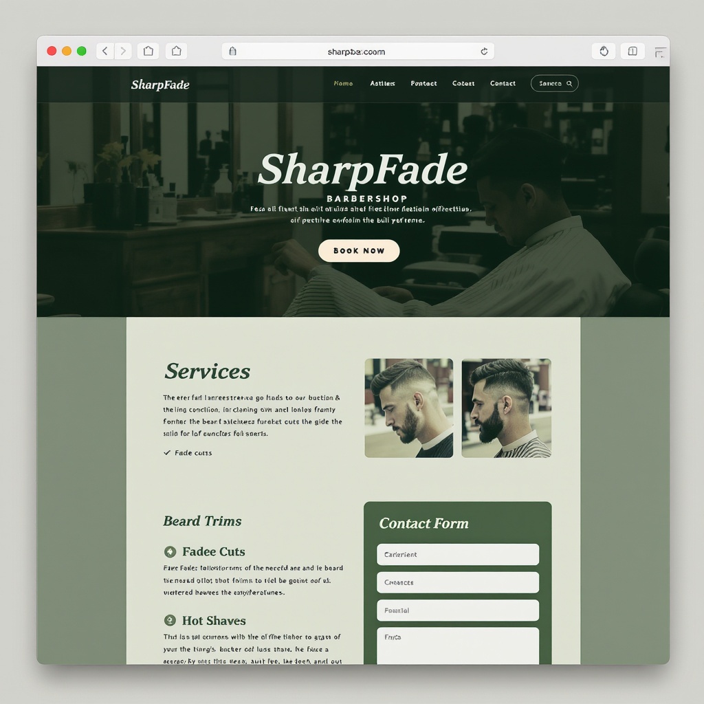 SharpFade Barbershop website