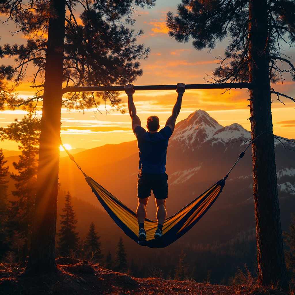 Golden hour mountain adventure