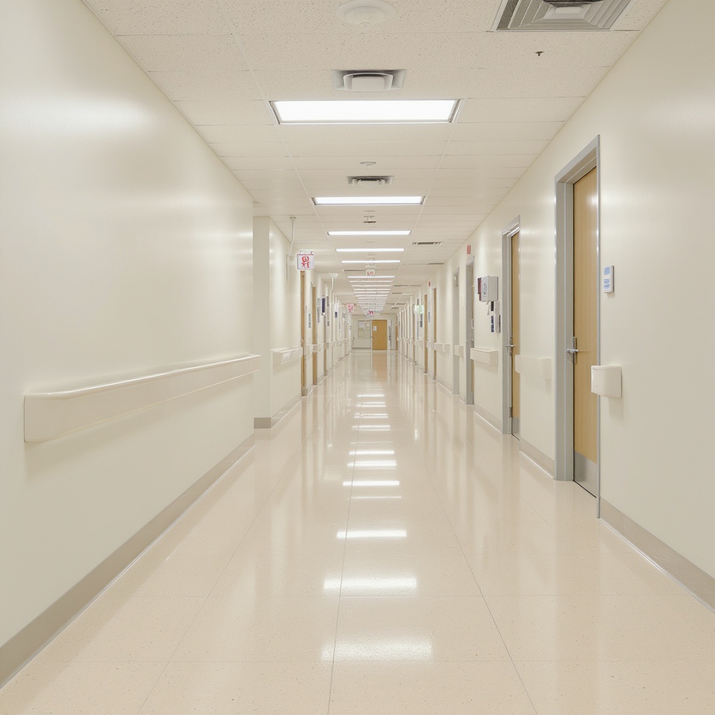 Charlotte medical office building — 18,000 sq ft antimicrobial urethane resinous flooring, integral cove base