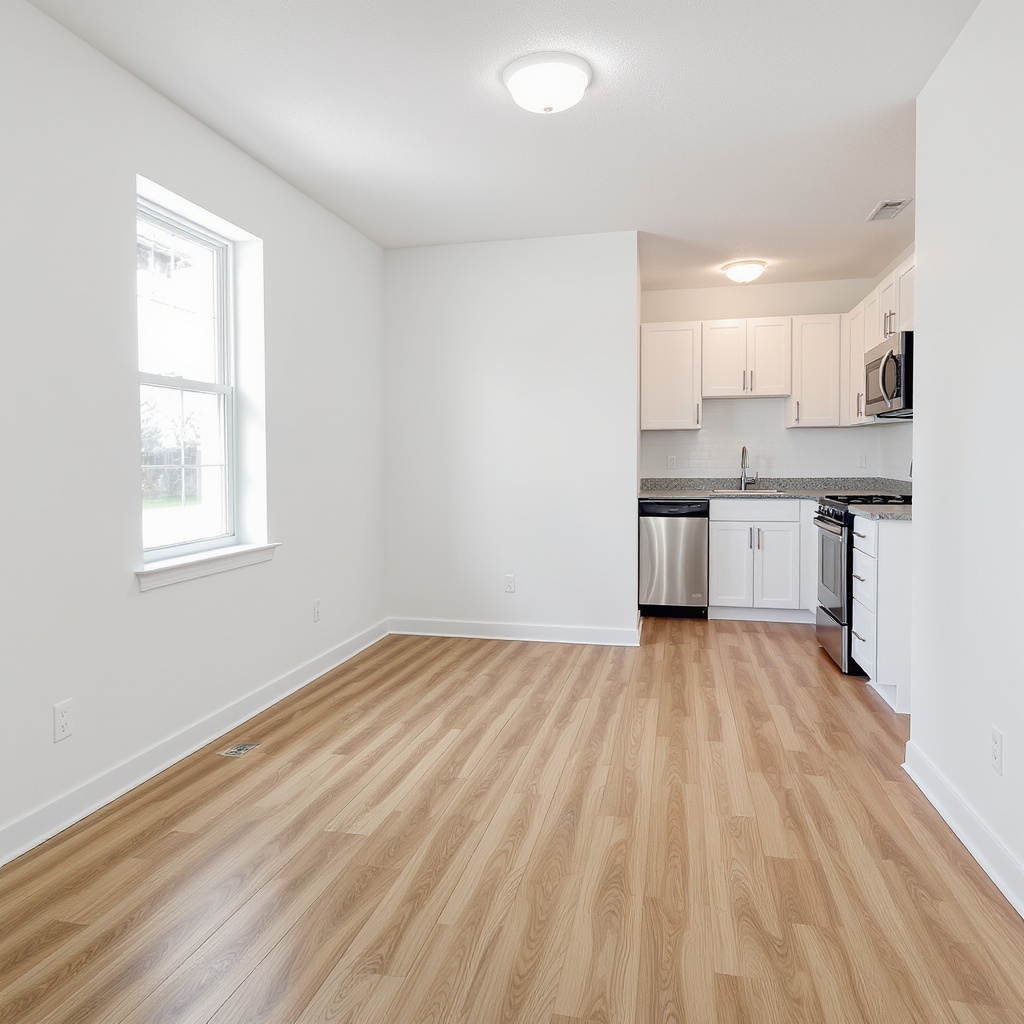 Multifamily interior unit turn — LVT flooring and repainted corridors